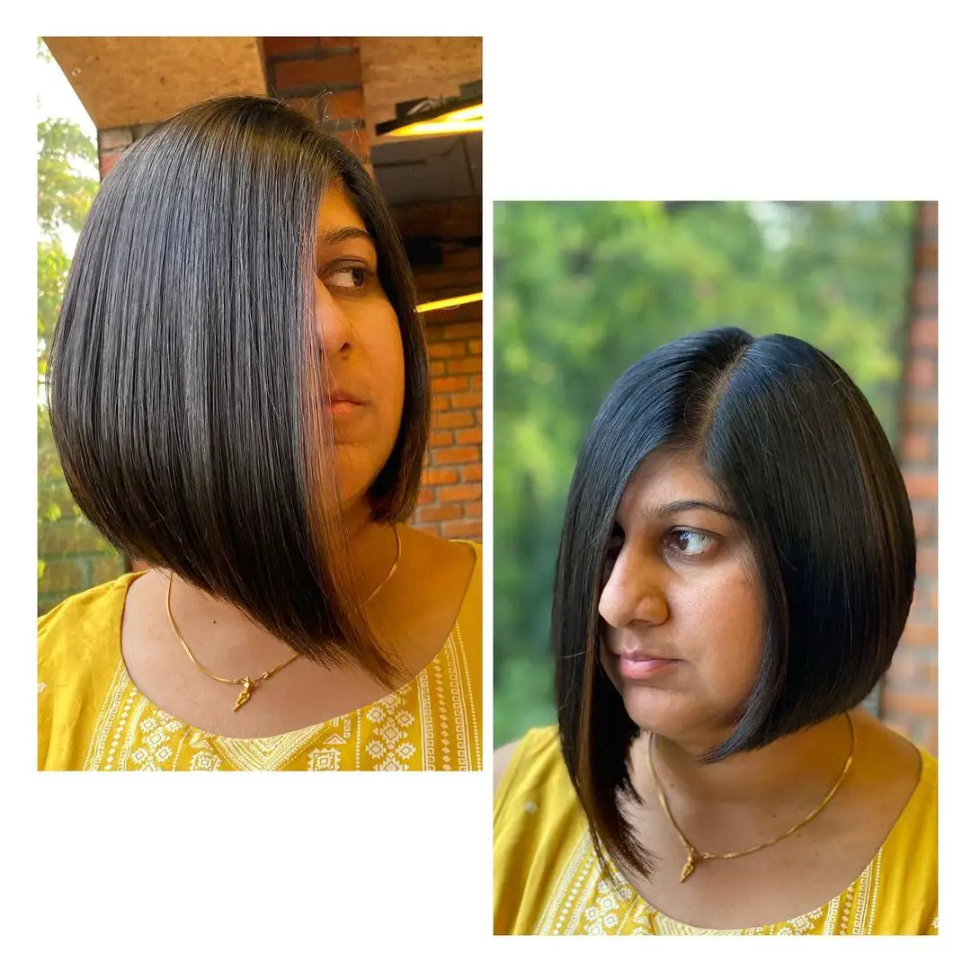 26-most-flattering-plus-size-haircuts-ideas-for-chubby-faces Asymmetrical Bob