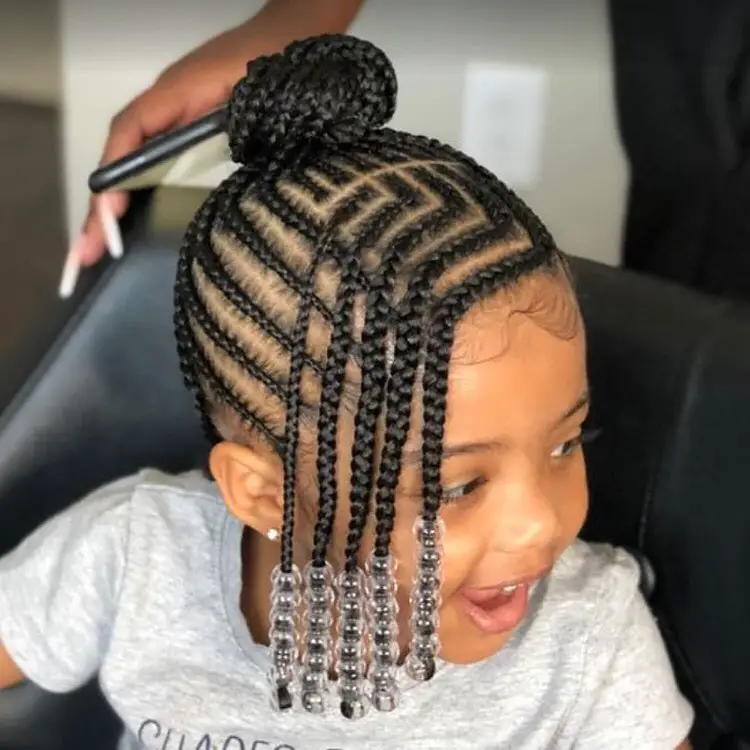 35-best-hairstyles-for-little-girls Bedazzled Cornrows