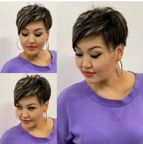 47-double-chin-and-038-round-face-hairstyles-for-women-that-are-slimming Short Frosted Pixie Cut