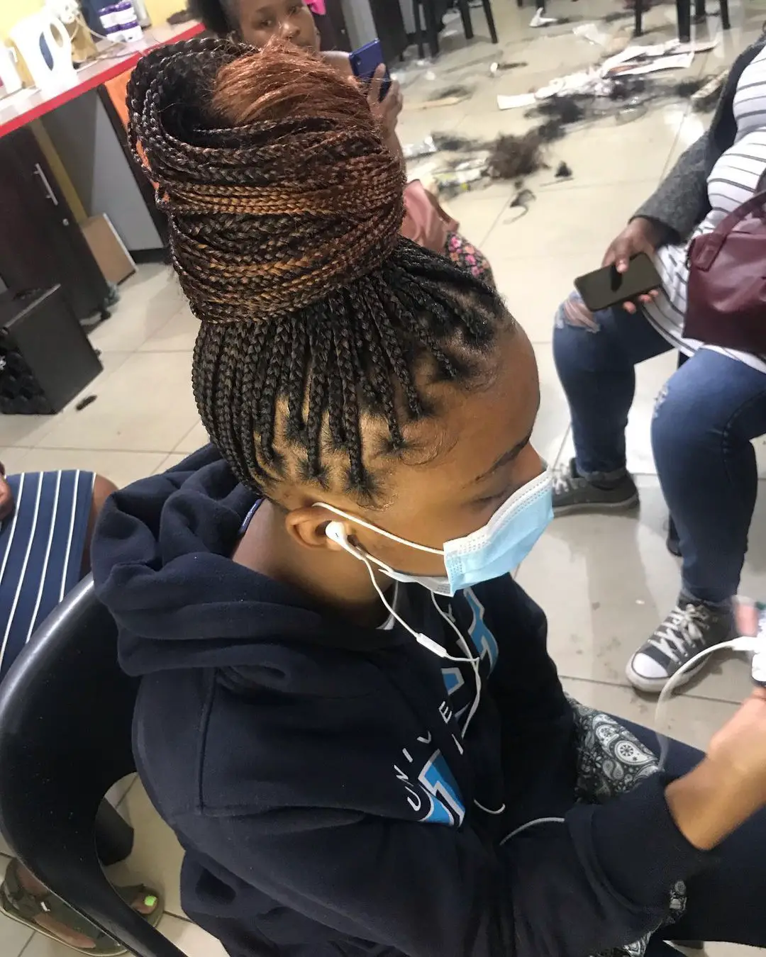 50-best-braided-hairstyles-for-black-women Box Braided High Bun