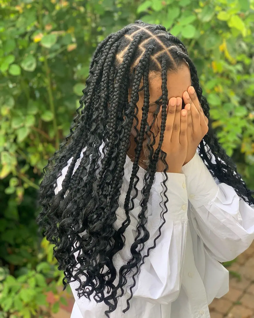 50-best-braided-hairstyles-for-black-women Box Braids with Curls