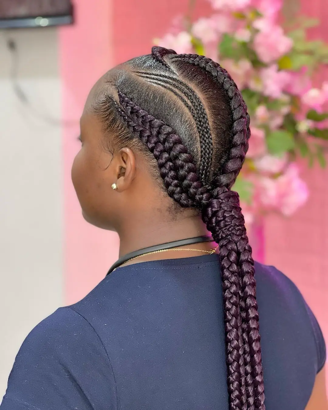 50-best-braided-hairstyles-for-black-women Burgundy Ghana Goddess