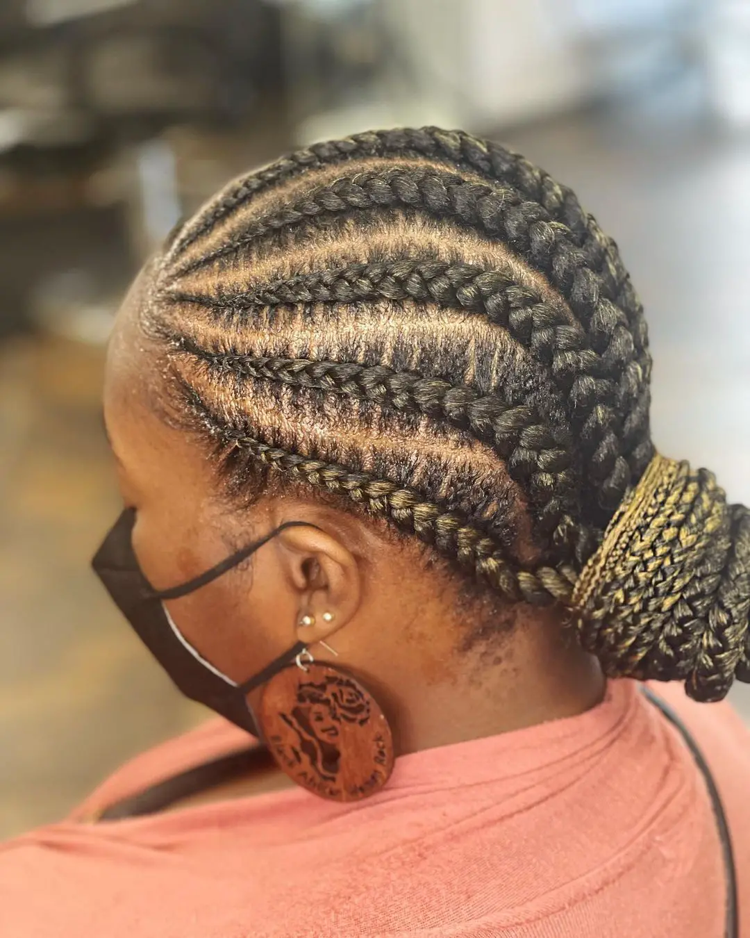 50-best-braided-hairstyles-for-black-women Cornrows to Low Bun