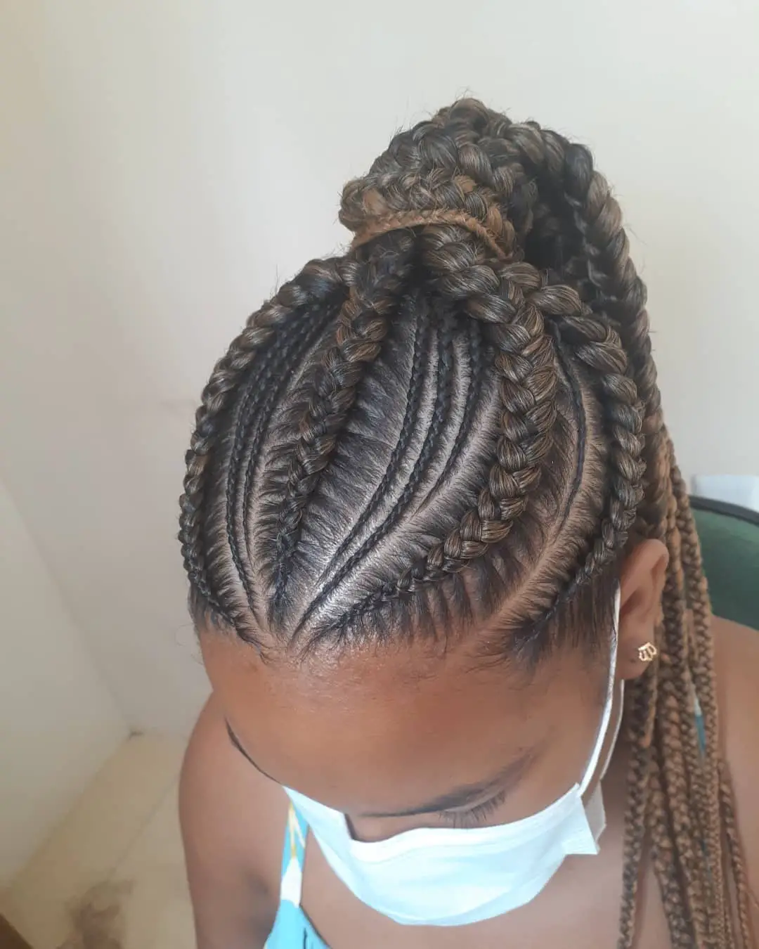 50-best-braided-hairstyles-for-black-women Ghana Braid Ponytail