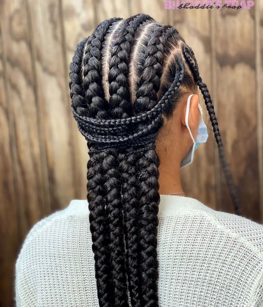 50-best-braided-hairstyles-for-black-women Goddess Braids with Overlapping Braided Accents