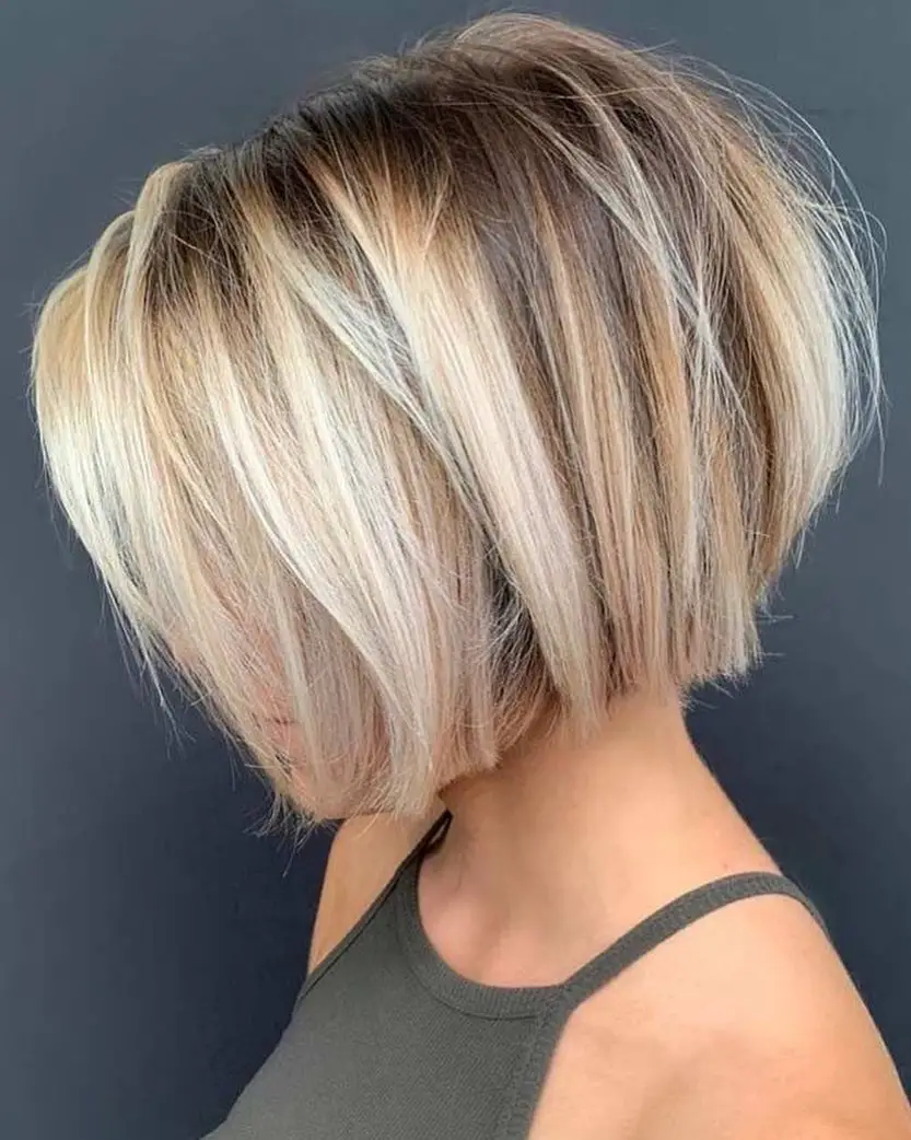 50-best-hairstyles-for-women-with-thick-coarse-hair Blunt Cut Chin Length Bob with a Slight Graduation