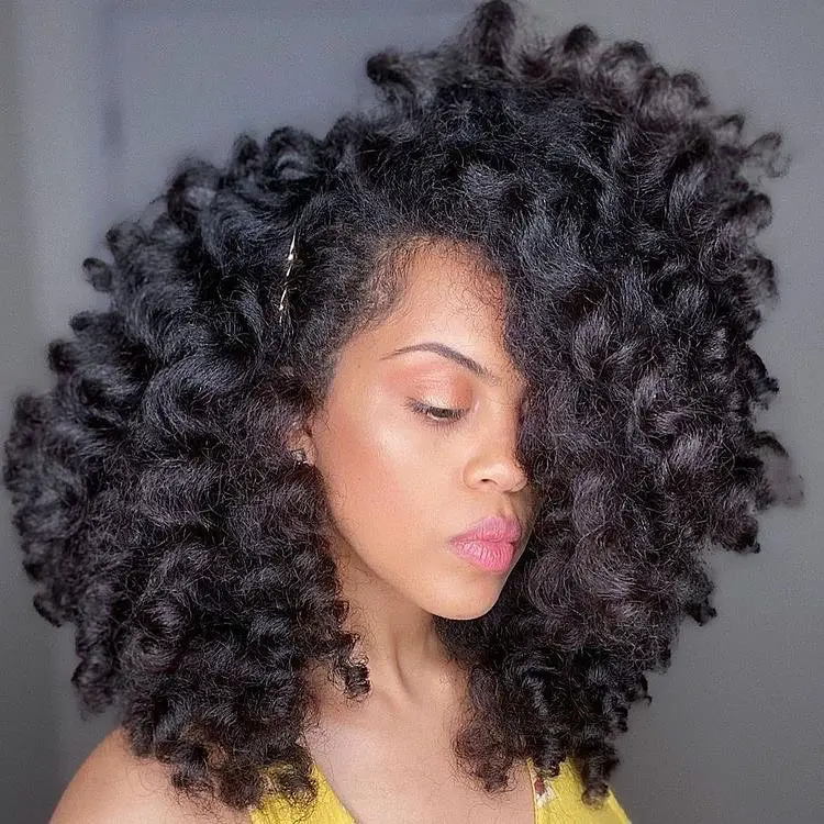 50-best-hairstyles-for-women-with-thick-coarse-hair Kinky Afro