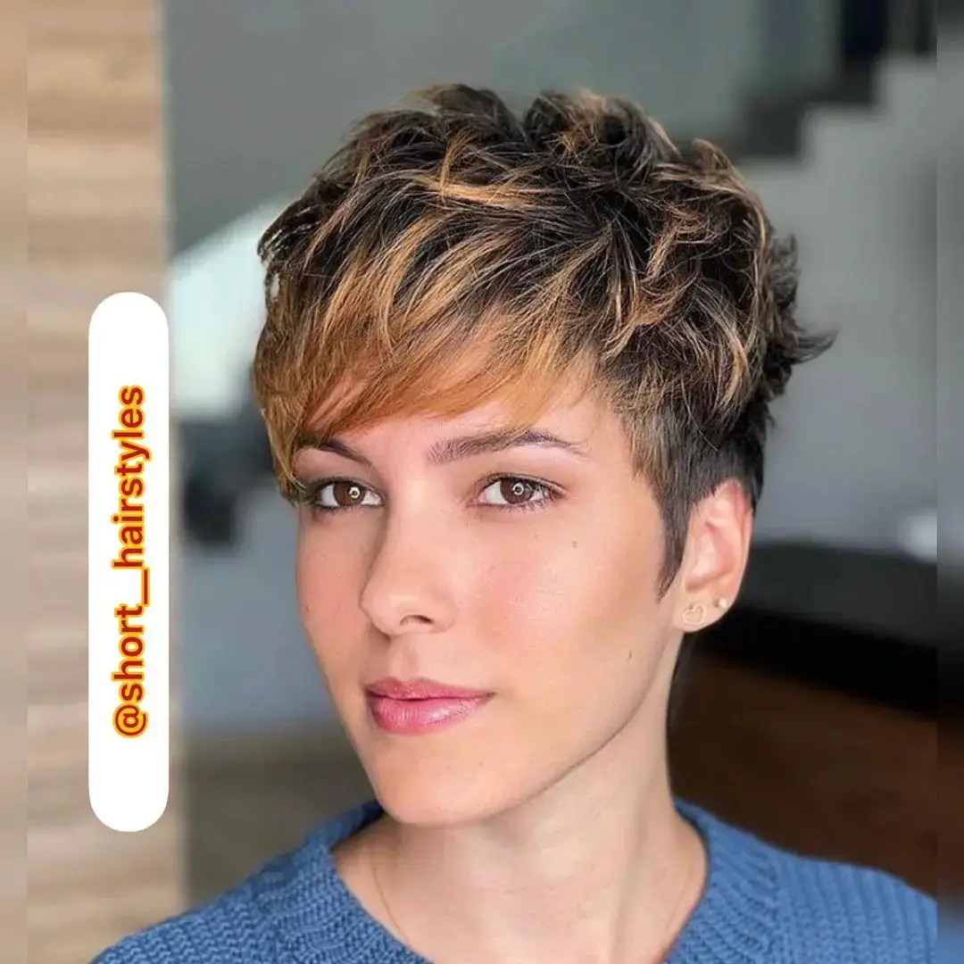 50-best-hairstyles-for-women-with-thick-coarse-hair Tousled Tapered Pixie Cut for Thick Hair