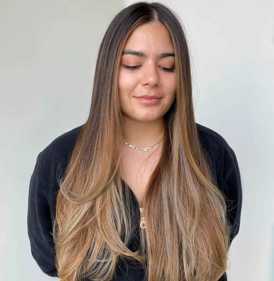 20-best-hairstyles-for-hispanic-women-with-blonde-hair Long and Sleek Ombre