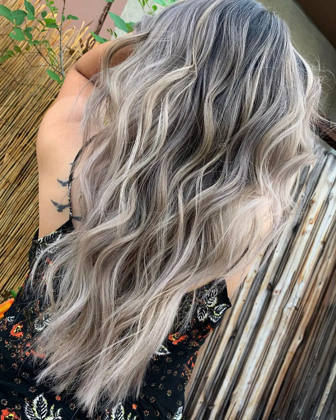 30-gray-and-038-silver-highlights-on-brown-hair-trending-light-and-038-dark-ideas Ash Brown Root Melt with Platinum Balayage