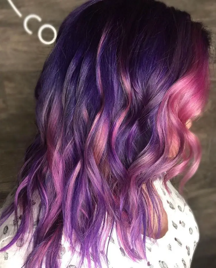 31-best-multicolored-hair-ideas-trending-styles-to-try Purple And Pink Balayage