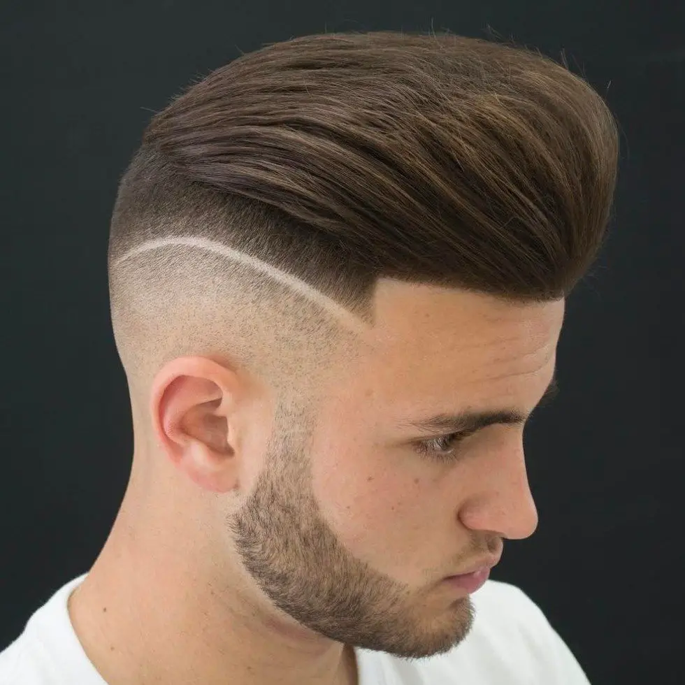33-best-haircuts-for-men-with-square-faces-trending-this-year Shaved Lines