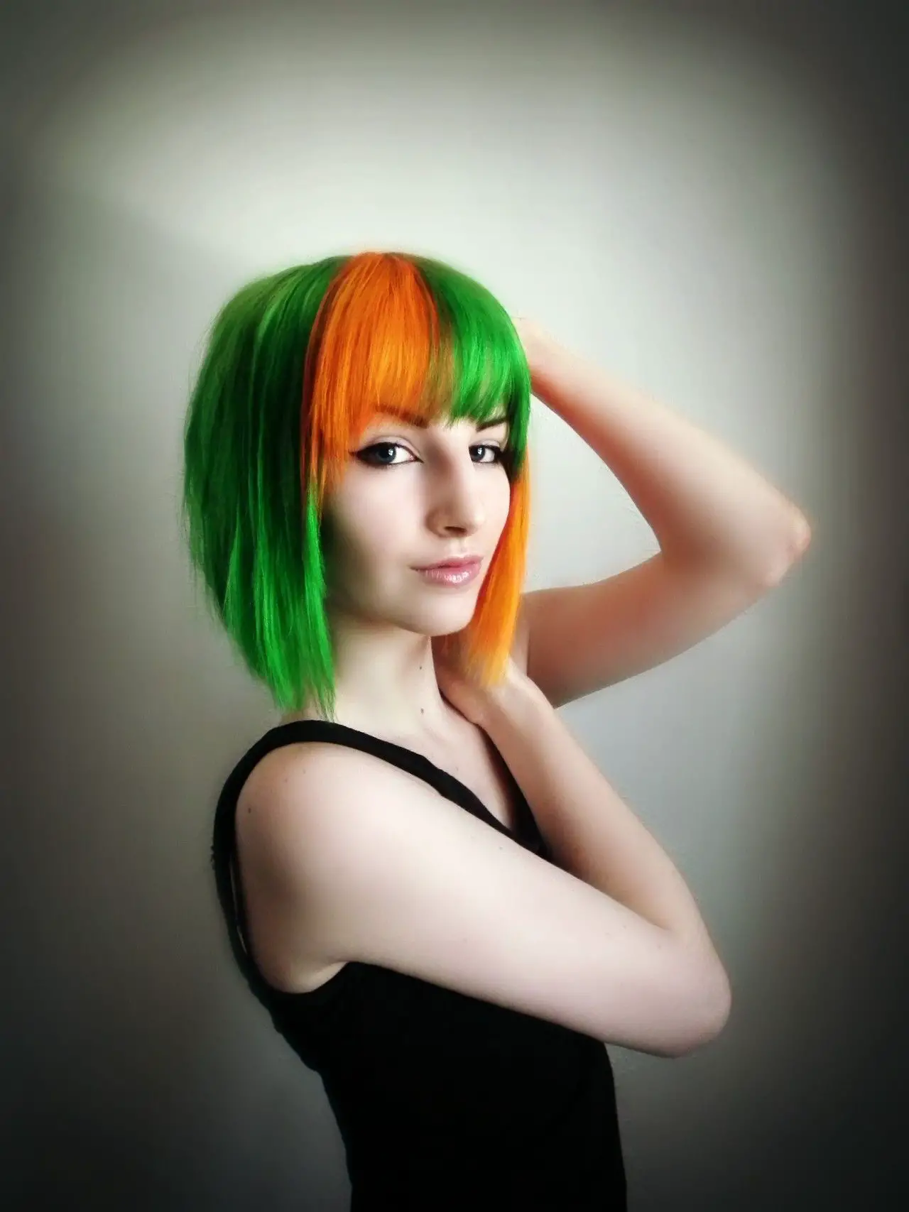 35-best-green-hair-ideas-trending-colors-to-try-in-2023 Orange And Green Color Hair
