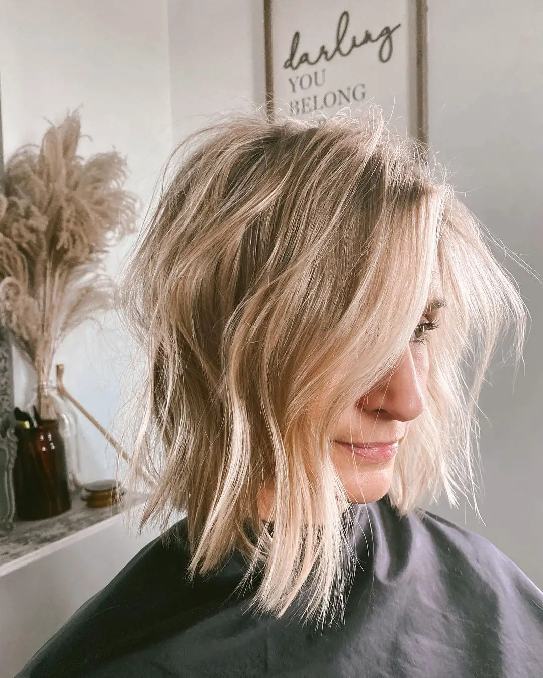 35-best-hairstyles-for-a-messy-bob-look Blonde Balayage Bob