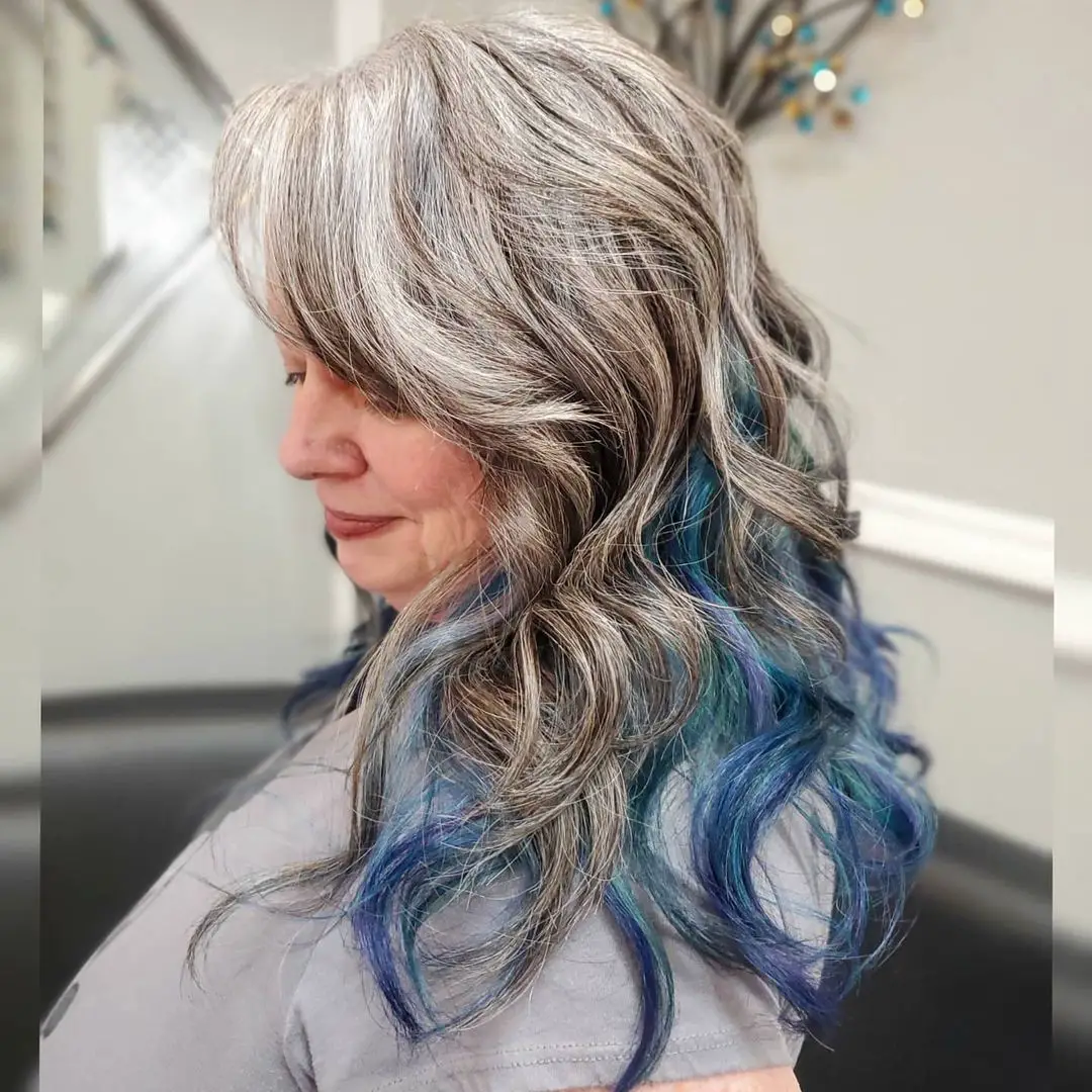 36-hairstyles-for-gorgeous-gray-hair Gray Mermaid Hair