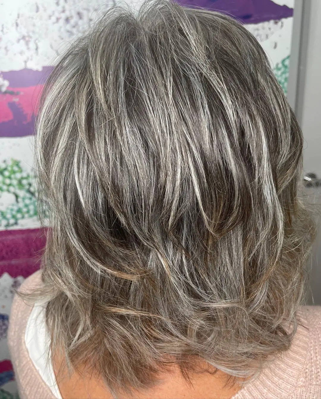 36-hairstyles-for-gorgeous-gray-hair Medium Length Hair with Short Layers