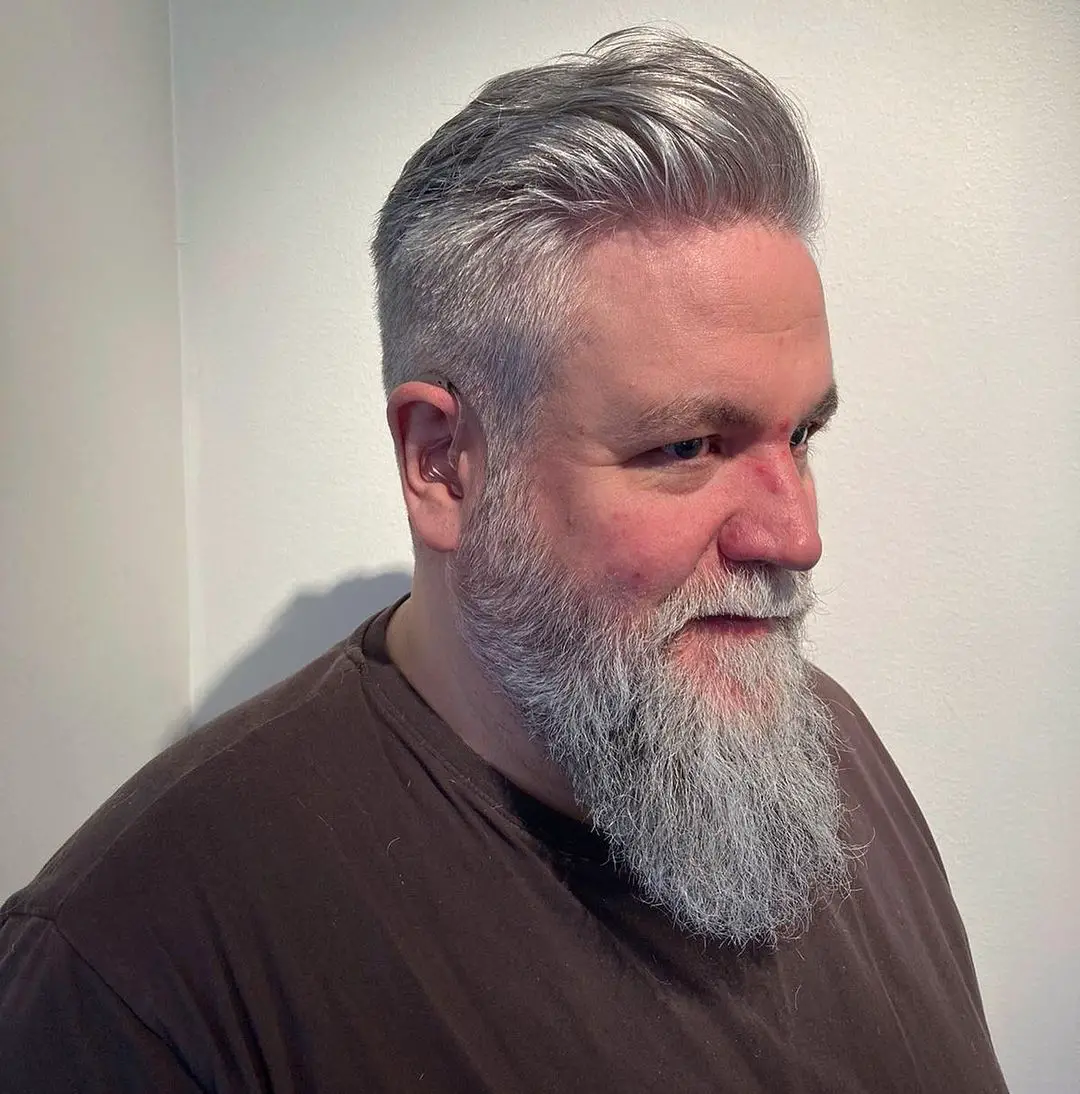 40-best-hairstyles-for-older-men Silver Pompadour