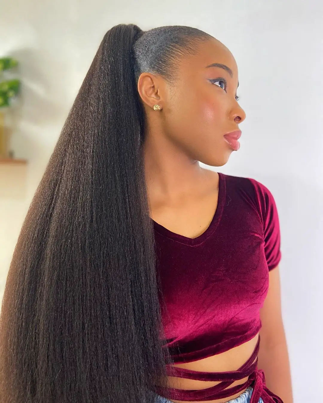 40-ponytail-hairstyles-for-black-women-braided-and-038-natural Long Voluminous Ponytail