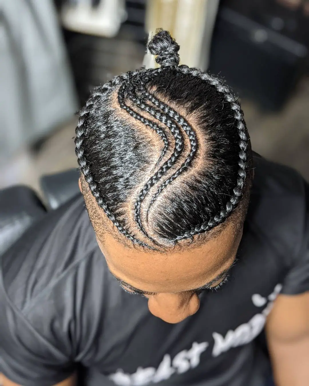 42-coolest-braid-hairstyles-for-black-men Creative Cornrows with Undercut