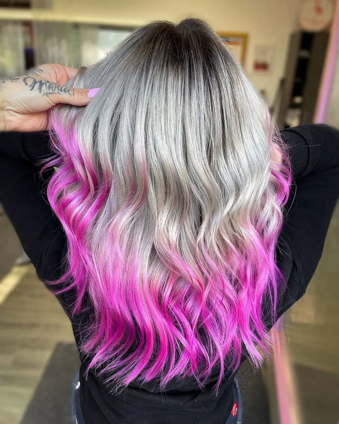 43-best-hairstyles-for-pink-hair Candy Dip