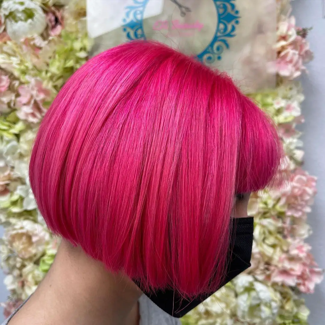43-best-hairstyles-for-pink-hair Hotpink Bob