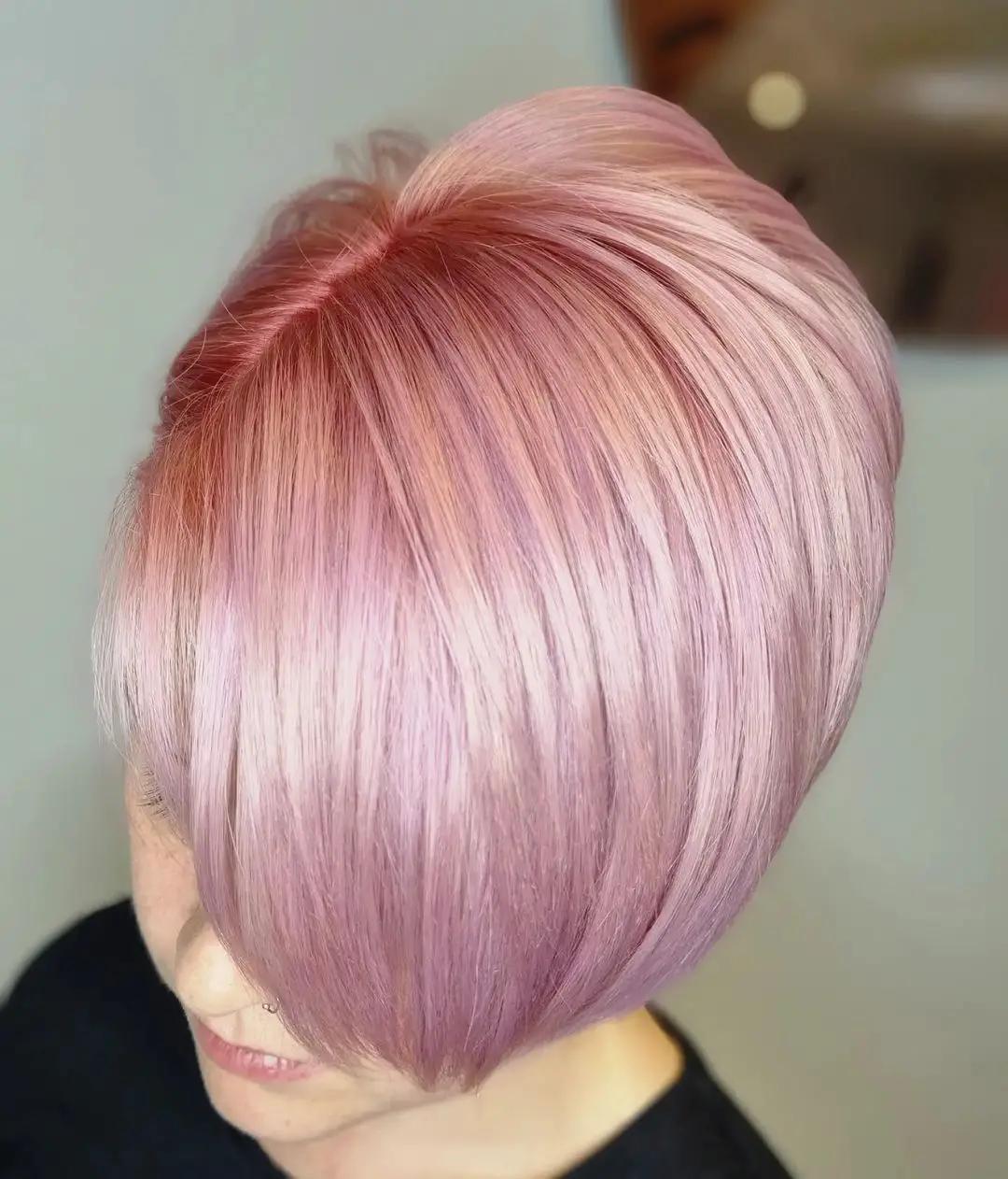 43-best-hairstyles-for-pink-hair Metallic Pink Root Smudge