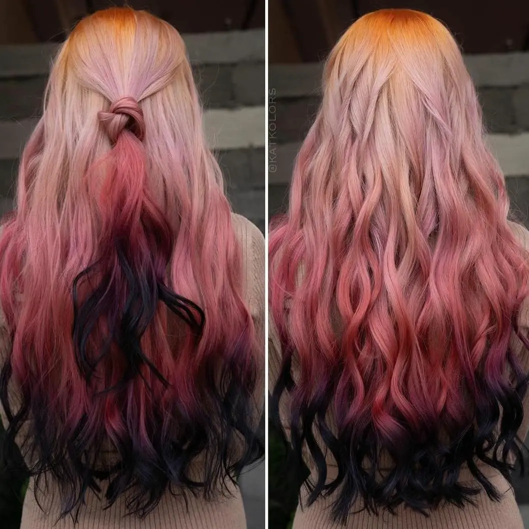 43-best-hairstyles-for-pink-hair Reverse Pink Ombre