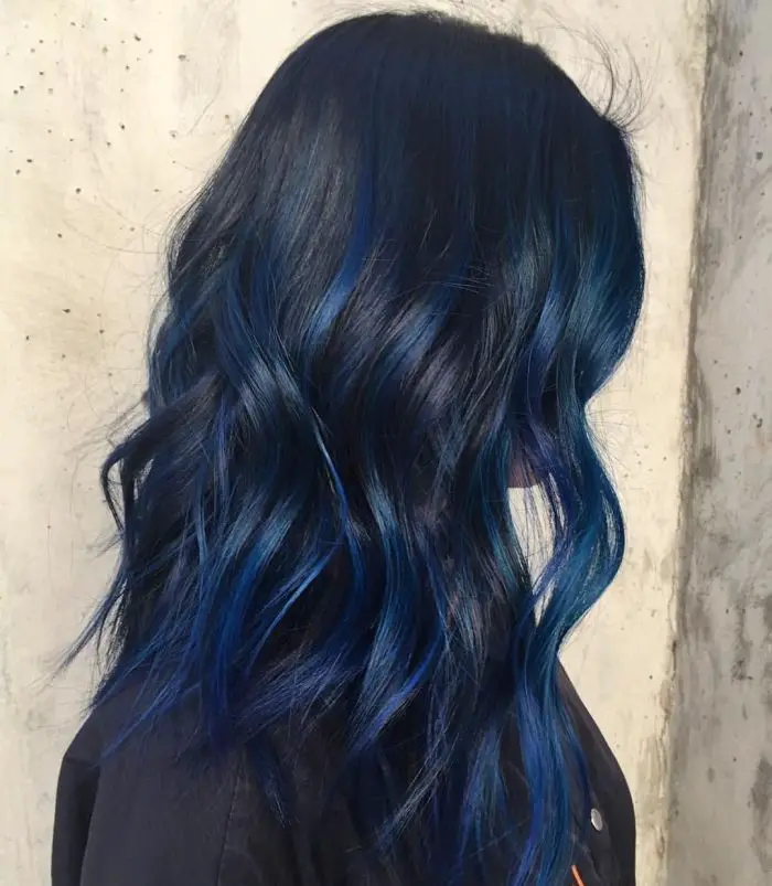 45-sexy-black-hair-ideas-trending-colors-to-try-in-2023 Blue Highlights