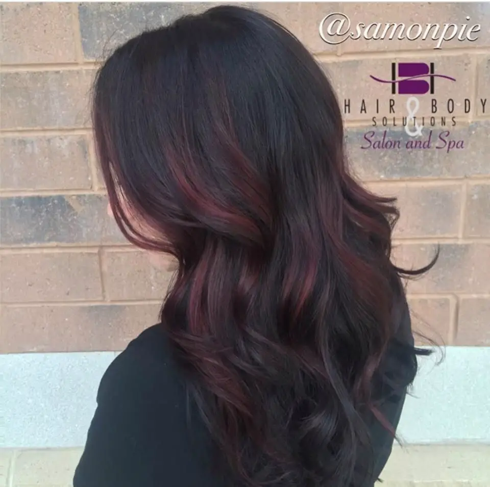 45-sexy-black-hair-ideas-trending-colors-to-try-in-2023 Burgundy Highlights