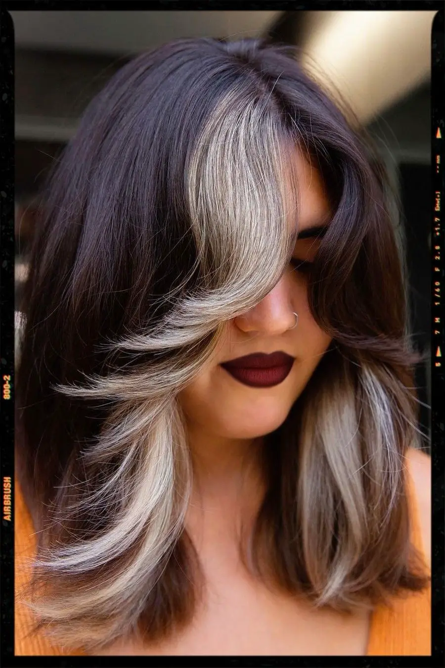 45-sexy-black-hair-ideas-trending-colors-to-try-in-2023 Face-Framing Platinum Highlights