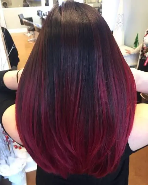 45-sexy-black-hair-ideas-trending-colors-to-try-in-2023 Red Wine Highlights