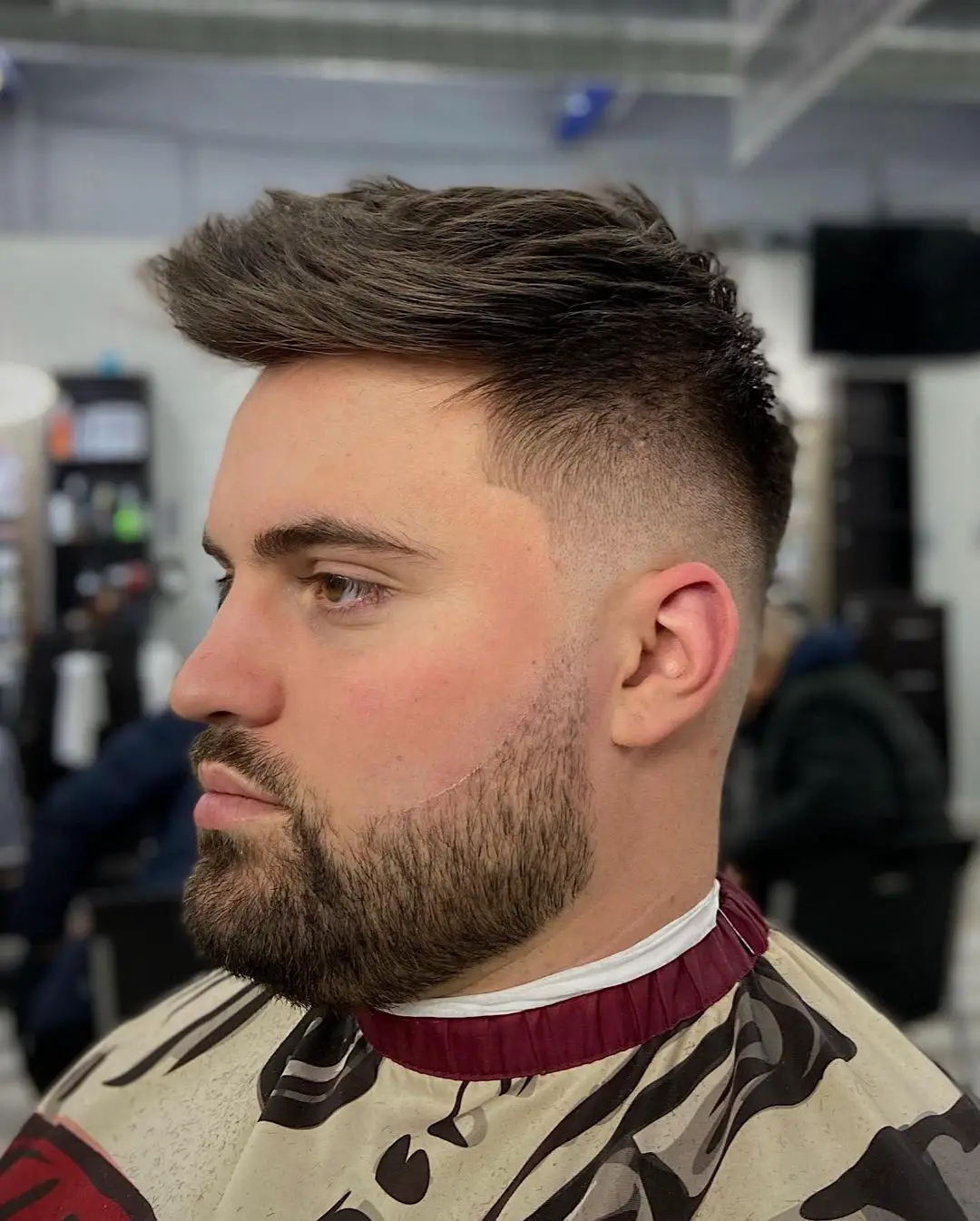 50-best-hairstyles-for-big-men Mid Fade with Flat Quiff