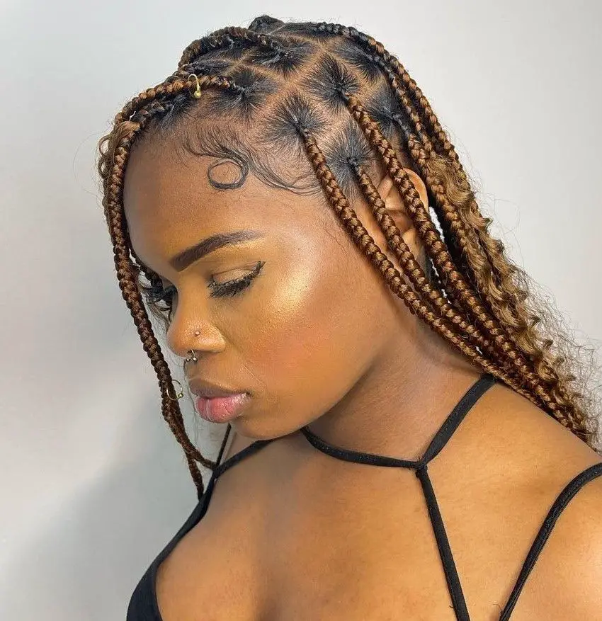 50-best-knotless-braid-hairstyles-trending-this-year Square Parts