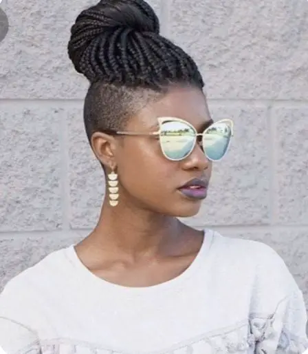 50-best-tribal-braid-hairstyles-trending-this-year Braided Top Knot With Shaved Sides
