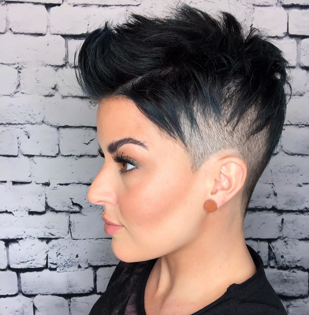 50-coolest-shaved-haircuts-for-women-short-back-and-038-sides Undercut Com Over