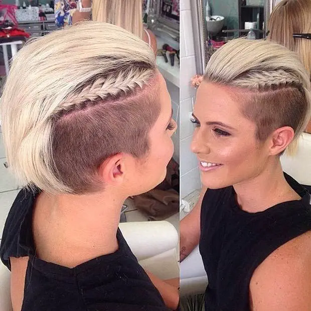 50-coolest-shaved-haircuts-for-women-short-back-and-038-sides Viking Style Braid