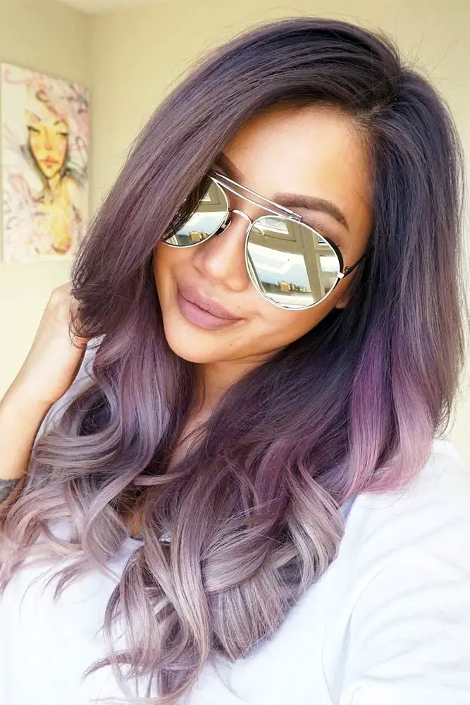 51-blue-and-purple-hair-ideas-trending-colors-to-try Ashen Purple