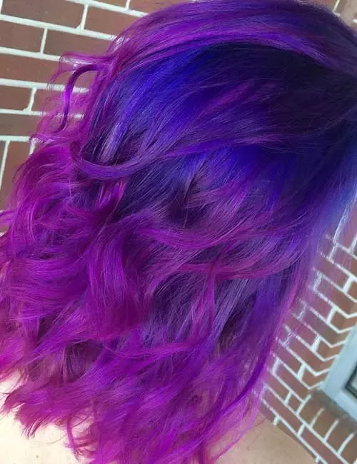 51-blue-and-purple-hair-ideas-trending-colors-to-try Dark To Light, But Wavy