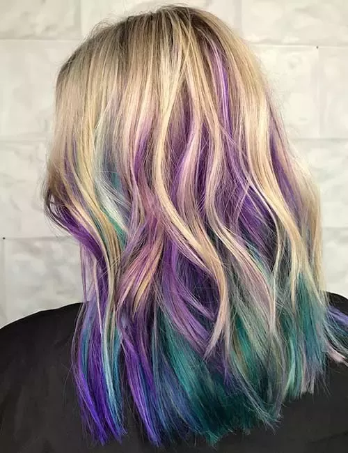 51-blue-and-purple-hair-ideas-trending-colors-to-try Mermaid Highlights