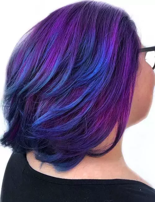 51-blue-and-purple-hair-ideas-trending-colors-to-try Midnight’s Princess – Short Hair Version