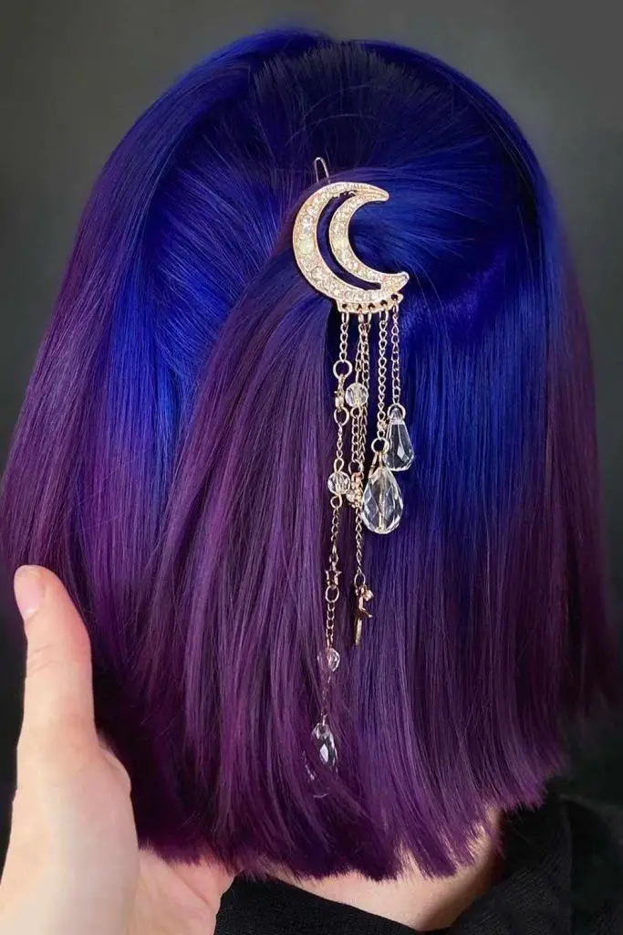 51-blue-and-purple-hair-ideas-trending-colors-to-try Mystical Dark Blue To Purple Ombre