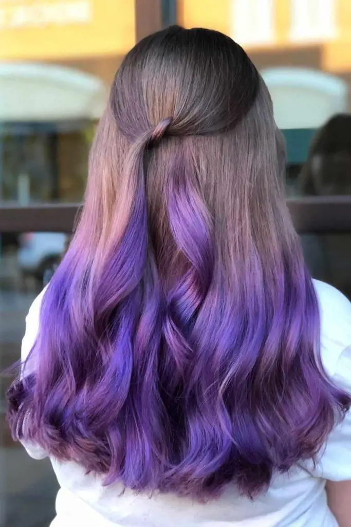 51-blue-and-purple-hair-ideas-trending-colors-to-try Natural Roots With Purple Ombre