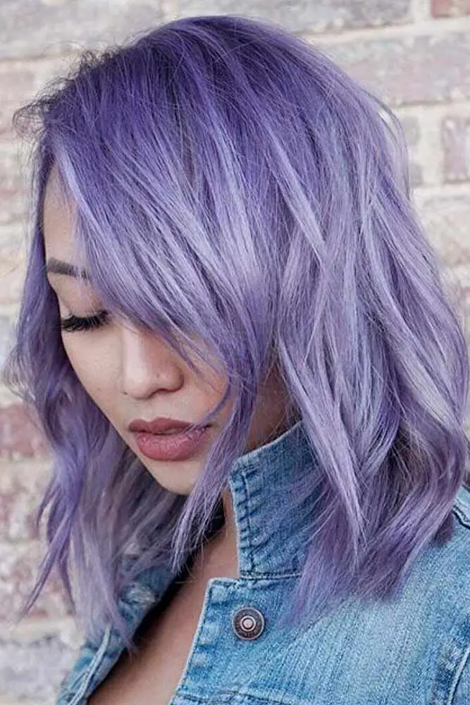 51-blue-and-purple-hair-ideas-trending-colors-to-try Soft Purple Coverage – The Edgy Look