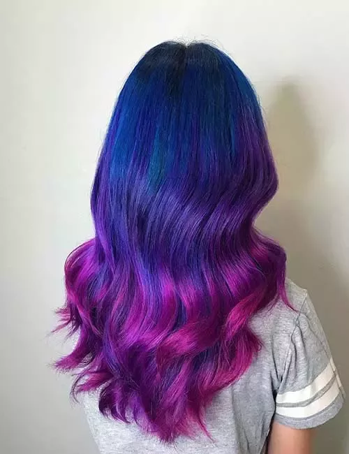 51-blue-and-purple-hair-ideas-trending-colors-to-try Unicorn Ombre