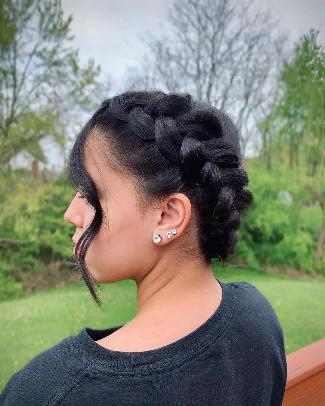 51-homecoming-prom-hairstyles-for-girls-with-short-hair Thick Boho Braid