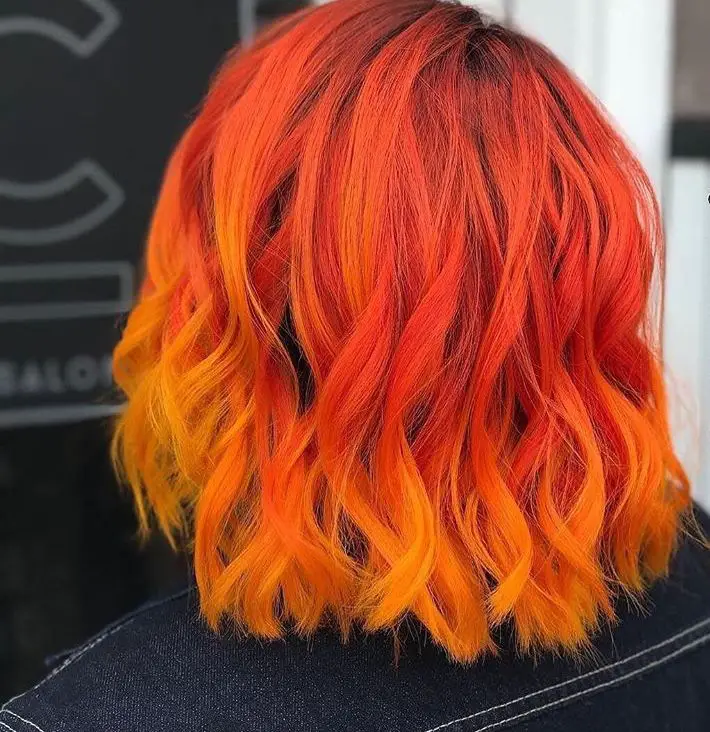 53-orange-hair-color-ideas-dark-burnt-red-orange-and-038-more Electric Fire Orange