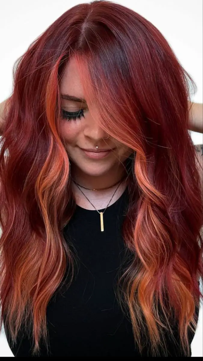 53-orange-hair-color-ideas-dark-burnt-red-orange-and-038-more Maroon And Orange