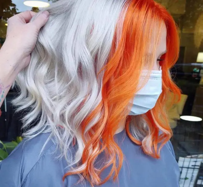 53-orange-hair-color-ideas-dark-burnt-red-orange-and-038-more Silver And Orange