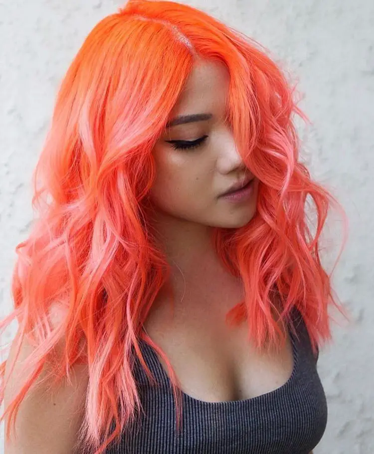 53-orange-hair-color-ideas-dark-burnt-red-orange-and-038-more Tangerine And Peach