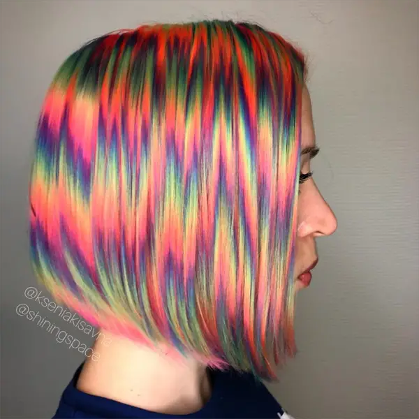 63-coolest-rainbow-hair-ideas-trending-colors-to-try Holographic Rainbow Hair